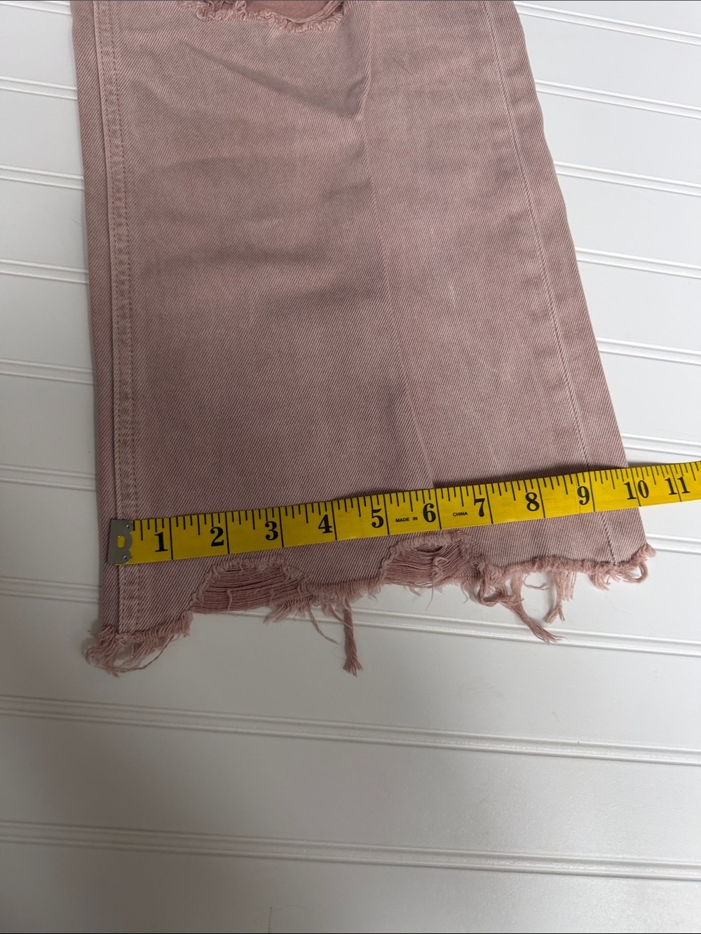 (326)VERVET July Song Pink Distressed 90s Crop Flare Jeans Size 29 V2737 - Picture 7 of 7
